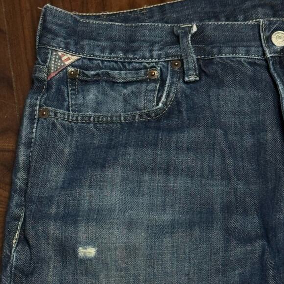 Denim & Supply RL Ralph Lauren Slouch Distressed Straight Leg Jeans Mens 34 x 32 - Picture 5 of 16